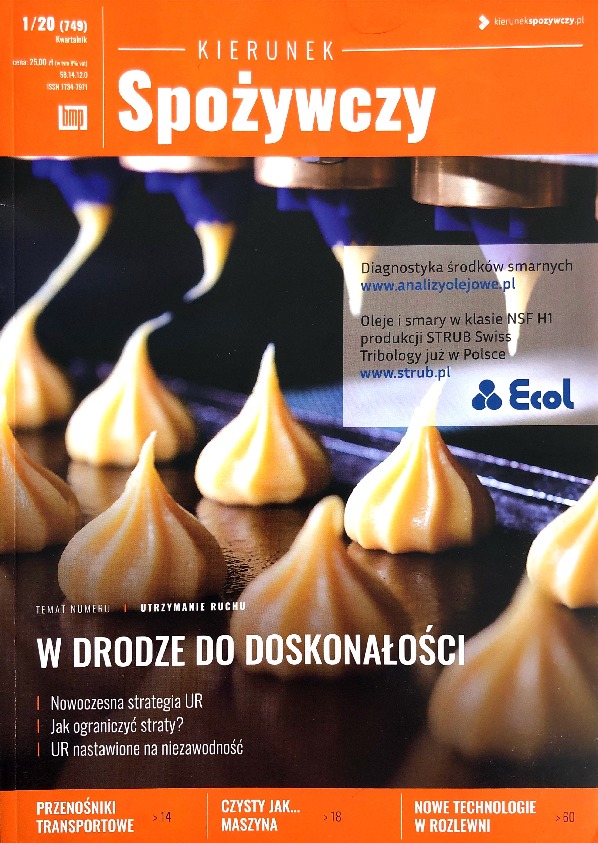 Pекламa размещена в журнале «Kierunek Spożywczy»